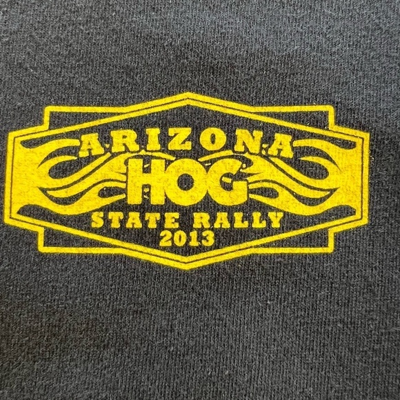 Harley Owners Group Arizona State Rally 2013 Black Long Sleeve T-Shirt Size L - Picture 8 of 15